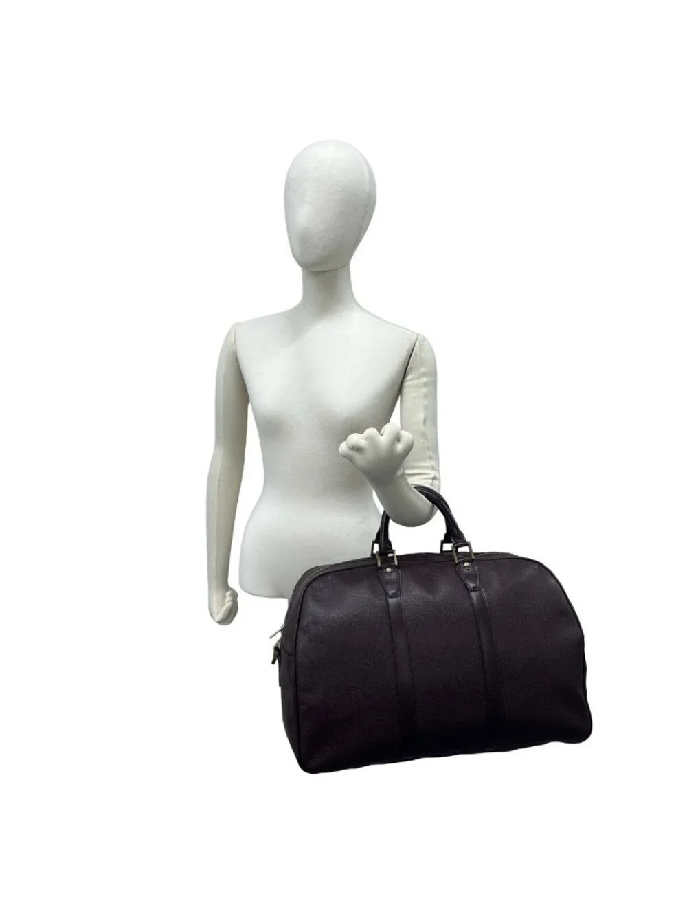 Louis Vuitton Vintage Kendal PM Taiga Leather 2-Way Boston Bag Acajou